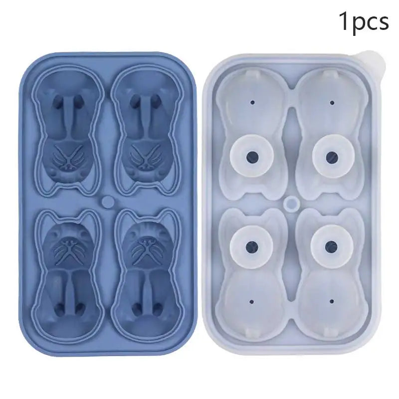 3D Bulldog Novelty Ice Cube Mould