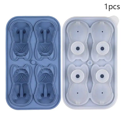 3D Bulldog Novelty Ice Cube Mould