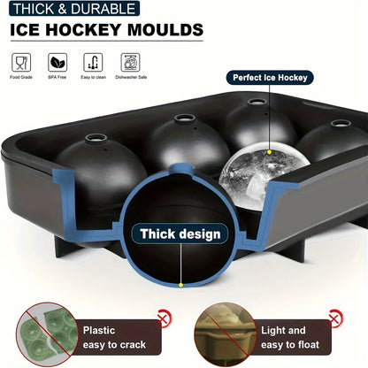 6-Grid Ice Silicone Cube & Sphere Moulds