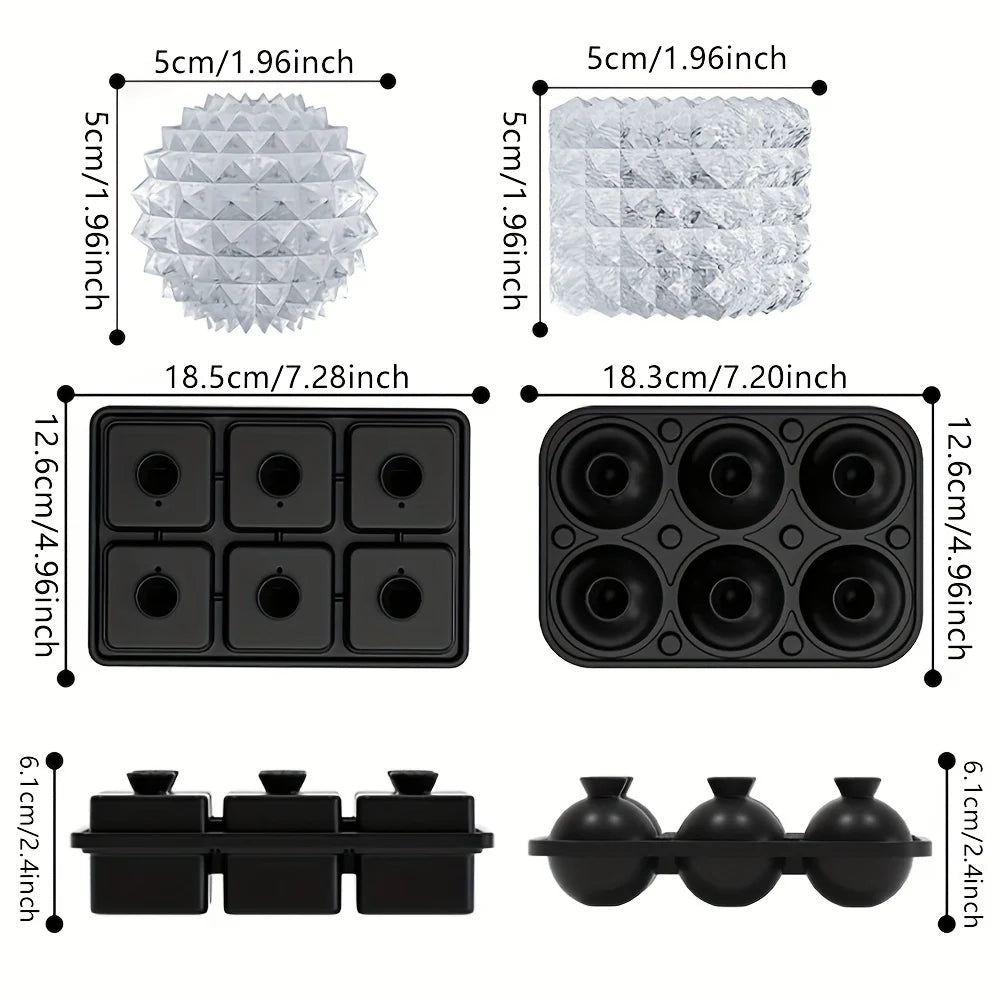 Premium 3D Diamond Sphere Ice Mould