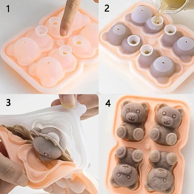 3D Bear Ice Cube Mould