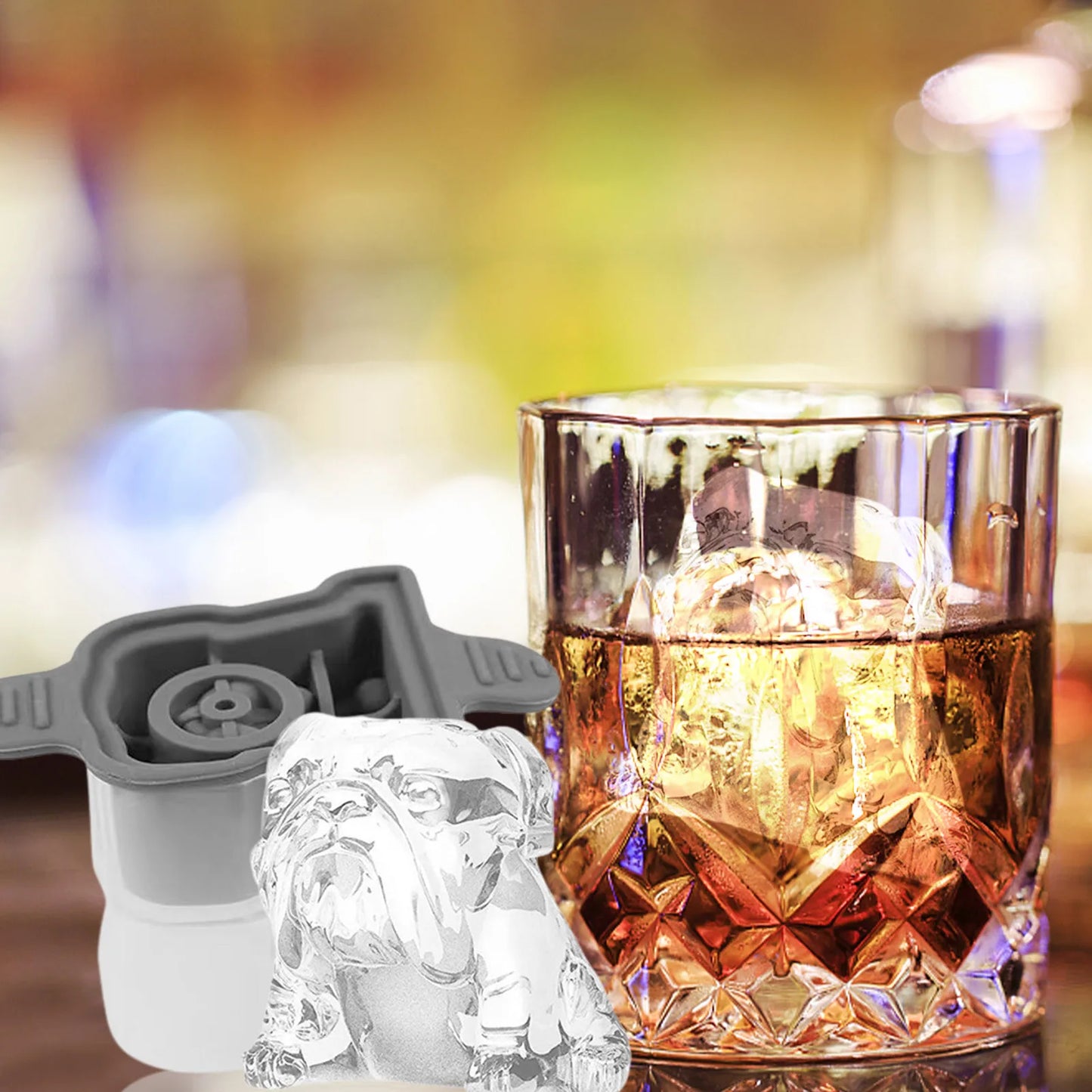 3D Bulldog Ice Cube Mould