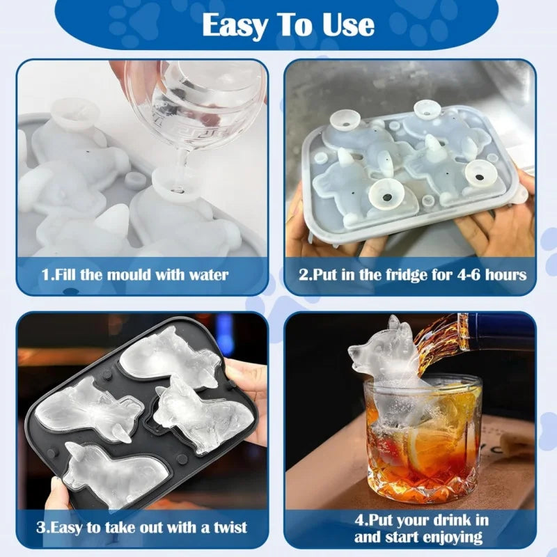 3D Corgi Dog Ice Cube Mould