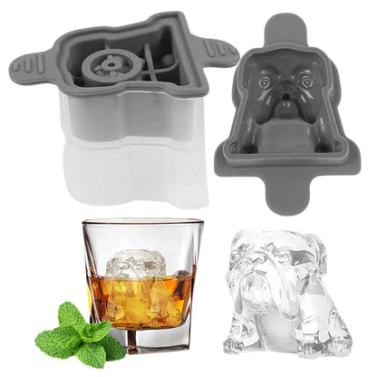 3D Bulldog Ice Cube Mould