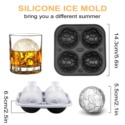 Sports 3D Novelty Ice Moulds (Basketball, Football, Soccer)