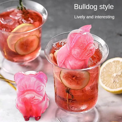 3D Bulldog Novelty Ice Cube Mould