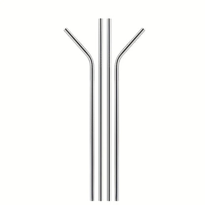 Reusable Metal Drinking Straight & Bent Straws