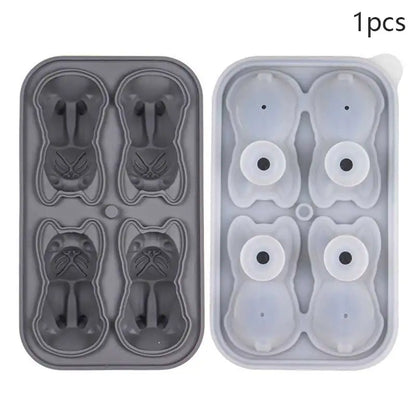 3D Bulldog Novelty Ice Cube Mould