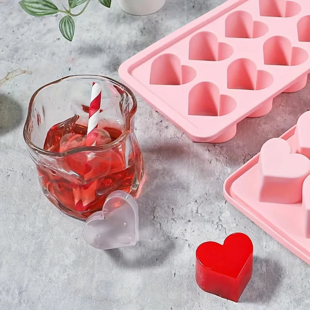 10 Grid Heart-shaped Ice Cube Mould