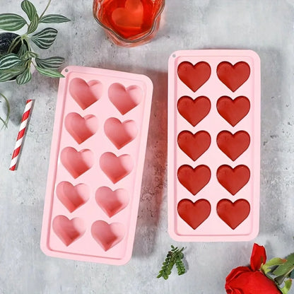 10 Grid Heart-shaped Ice Cube Mould