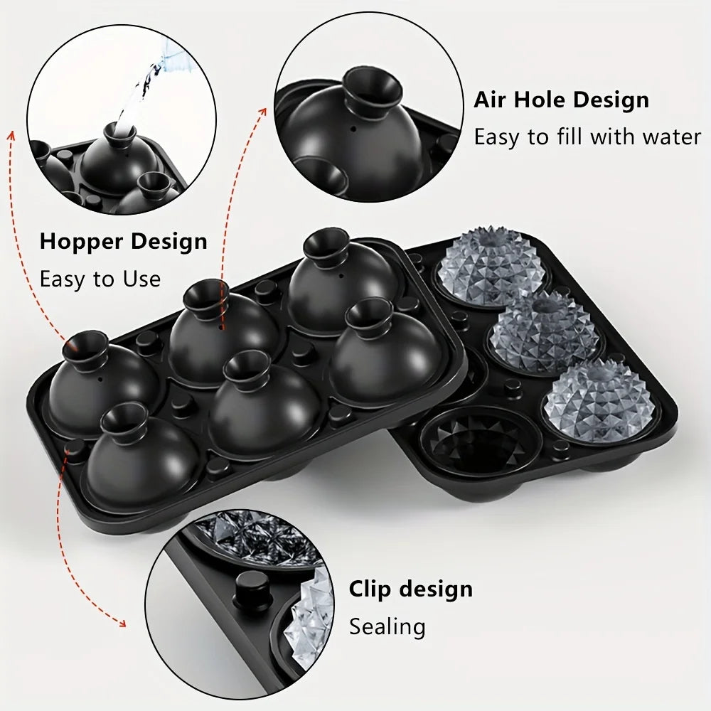 Premium 3D Diamond Sphere Ice Mould