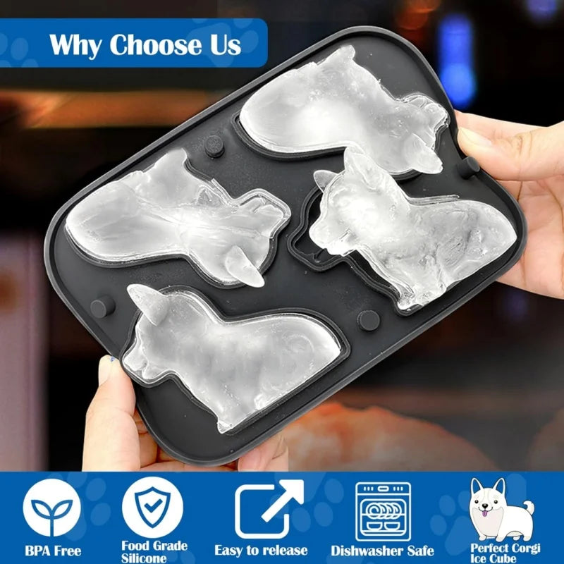 3D Corgi Dog Ice Cube Mould